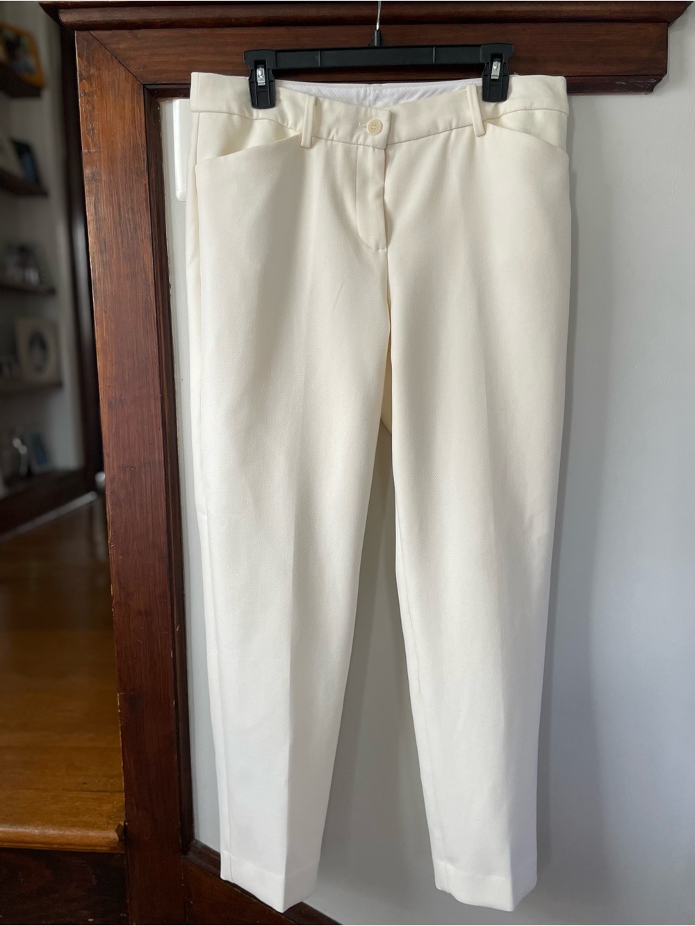 Talbots Ivory Hampshire Ankle Dress Pants